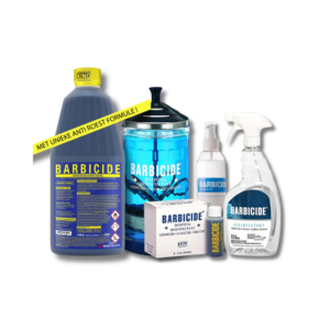 Beauty & Wellness Romana Barbicide Startpakket - barbicide - ontsmettingsmiddelen - barbicide dompelaar - barbicide concentraat - barbicide bullets