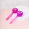 Pink glitter ice globes - skincare facial globes - skincare ice globes - huidverzorging ijsbollen - beauty & wellness romana
