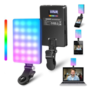 Clip-on led light - click on led light - multi color led light - rgb led light - phone led light - selfie light - led selfie light - beauty and wellness romana